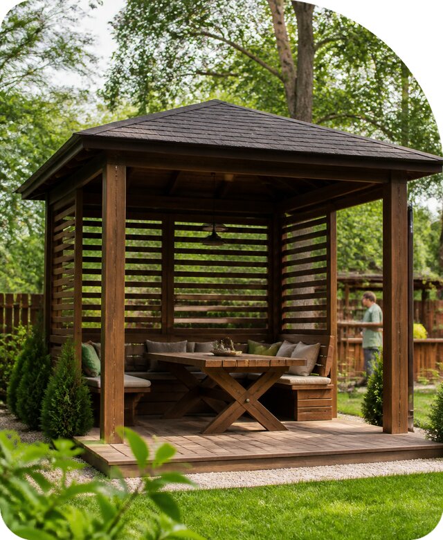 Столик для беседки в Пушкине по цене от 8195 р. | РадиДОМА-Пшк
